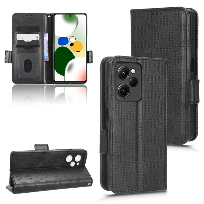 Estuche para teléfono de cuero con triángulo simétrico, For Xiaomi Redmi 10/Note 11S 5G/Poco M4 Pro 5G, For Xiaomi Redmi Note 12 Pro+ 5G Global, For Xiaomi Redmi Note 12 Pro 5G Global, For Xiaomi Redmi Note 12 Pro Speed, For Xiaomi Redmi 11A 4G