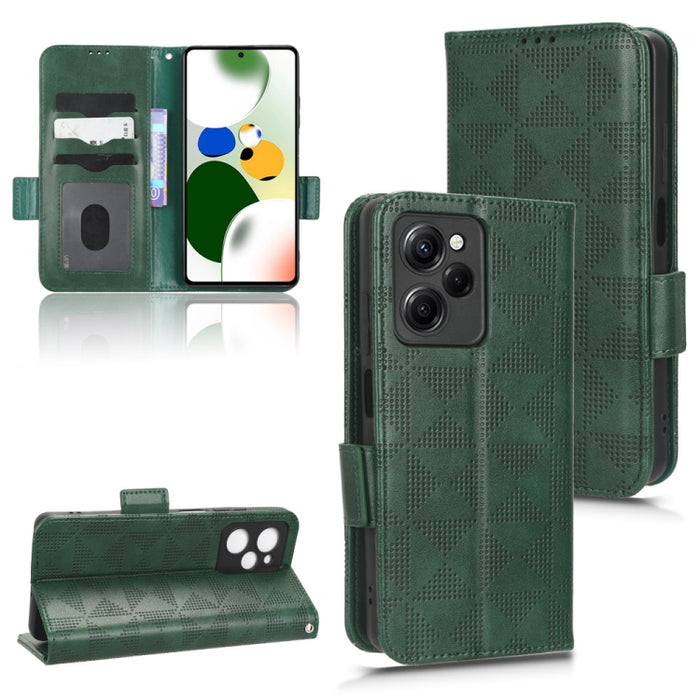 Estuche para teléfono de cuero con triángulo simétrico, For Xiaomi Redmi 10/Note 11S 5G/Poco M4 Pro 5G, For Xiaomi Redmi Note 12 Pro+ 5G Global, For Xiaomi Redmi Note 12 Pro 5G Global, For Xiaomi Redmi Note 12 Pro Speed, For Xiaomi Redmi 11A 4G