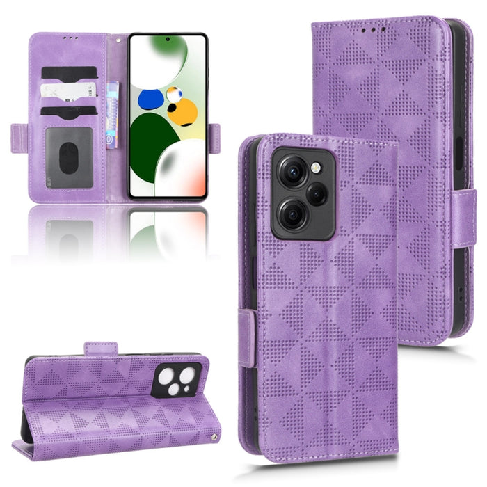 Estuche para teléfono de cuero con triángulo simétrico, For Xiaomi Redmi 10/Note 11S 5G/Poco M4 Pro 5G, For Xiaomi Redmi Note 12 Pro+ 5G Global, For Xiaomi Redmi Note 12 Pro 5G Global, For Xiaomi Redmi Note 12 Pro Speed, For Xiaomi Redmi 11A 4G