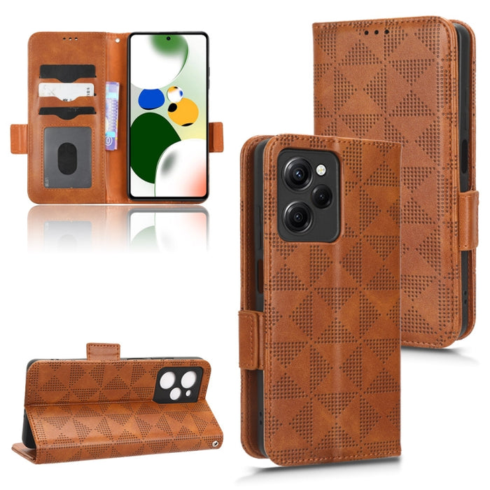 Estuche para teléfono de cuero con triángulo simétrico, For Xiaomi Redmi 10/Note 11S 5G/Poco M4 Pro 5G, For Xiaomi Redmi Note 12 Pro+ 5G Global, For Xiaomi Redmi Note 12 Pro 5G Global, For Xiaomi Redmi Note 12 Pro Speed, For Xiaomi Redmi 11A 4G
