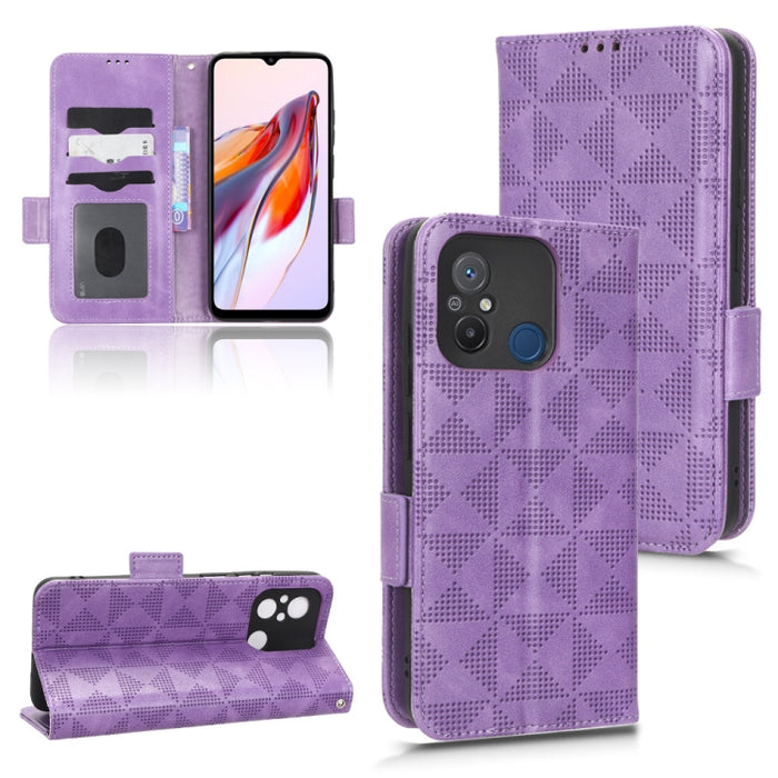 Estuche para teléfono de cuero con triángulo simétrico, For Xiaomi Redmi 10/Note 11S 5G/Poco M4 Pro 5G, For Xiaomi Redmi Note 12 Pro+ 5G Global, For Xiaomi Redmi Note 12 Pro 5G Global, For Xiaomi Redmi Note 12 Pro Speed, For Xiaomi Redmi 11A 4G