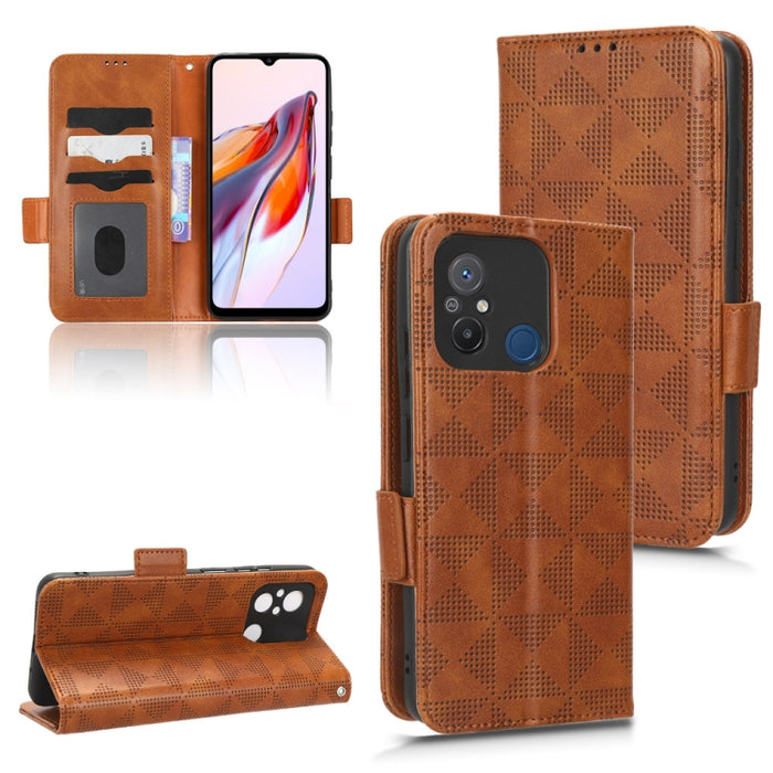 Estuche para teléfono de cuero con triángulo simétrico, For Xiaomi Redmi 10/Note 11S 5G/Poco M4 Pro 5G, For Xiaomi Redmi Note 12 Pro+ 5G Global, For Xiaomi Redmi Note 12 Pro 5G Global, For Xiaomi Redmi Note 12 Pro Speed, For Xiaomi Redmi 11A 4G