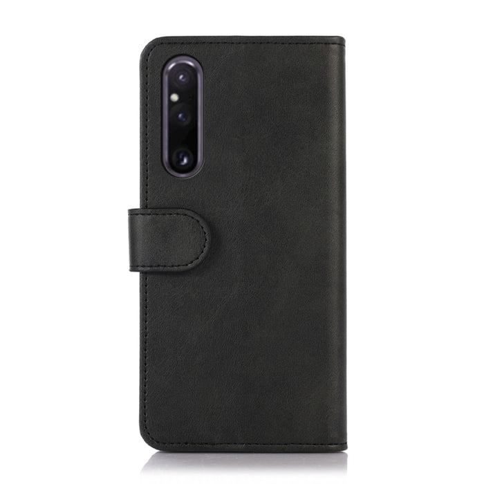 Estuche para teléfono de cuero con textura de vaca, For Sony Xperia 1 V, For Sony Xperia 10 V, For Xiaomi Redmi Note 12 4G Global