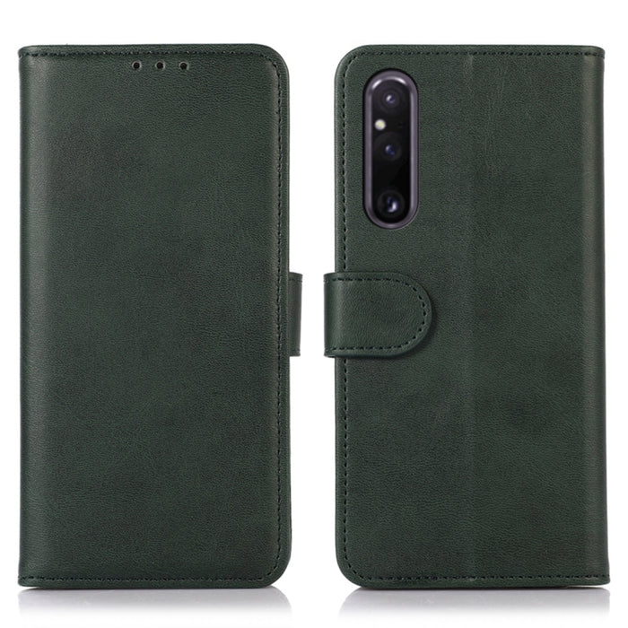 Estuche para teléfono de cuero con textura de vaca, For Sony Xperia 1 V, For Sony Xperia 10 V, For Xiaomi Redmi Note 12 4G Global