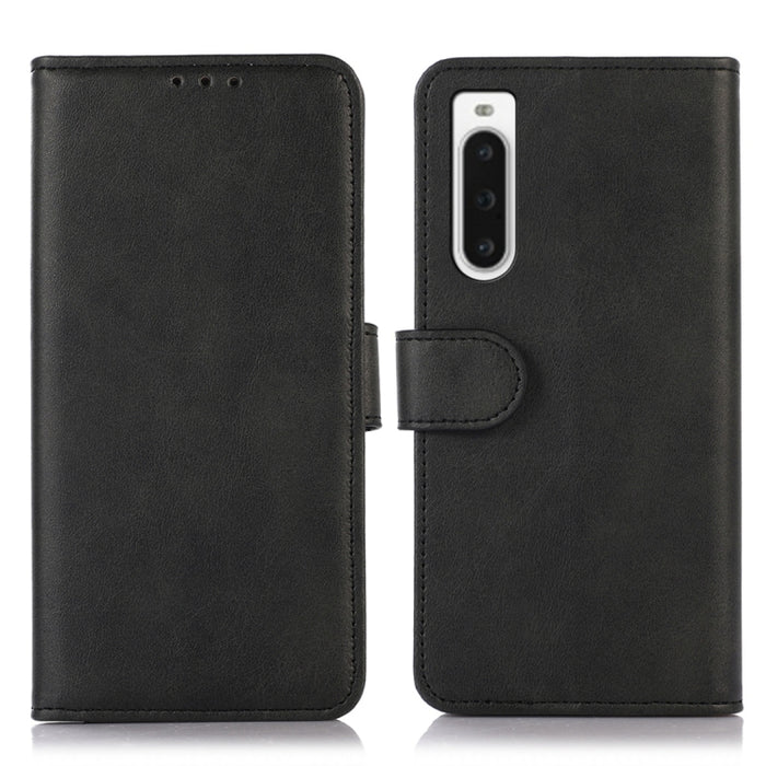 Estuche para teléfono de cuero con textura de vaca, For Sony Xperia 1 V, For Sony Xperia 10 V, For Xiaomi Redmi Note 12 4G Global