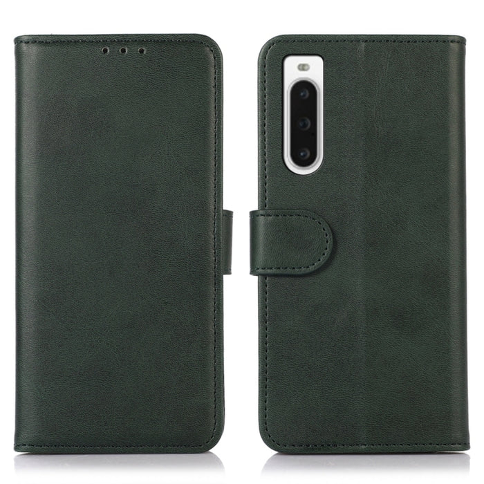 Estuche para teléfono de cuero con textura de vaca, For Sony Xperia 1 V, For Sony Xperia 10 V, For Xiaomi Redmi Note 12 4G Global