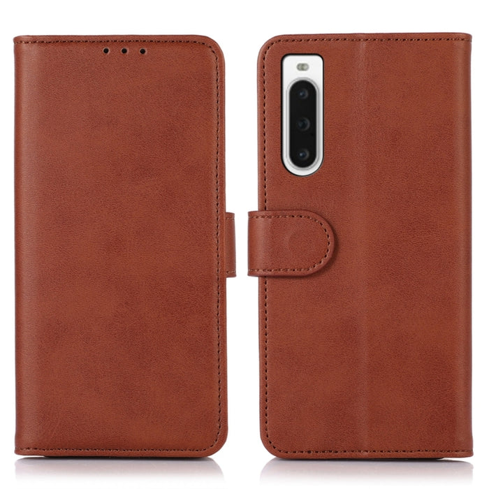 Estuche para teléfono de cuero con textura de vaca, For Sony Xperia 1 V, For Sony Xperia 10 V, For Xiaomi Redmi Note 12 4G Global
