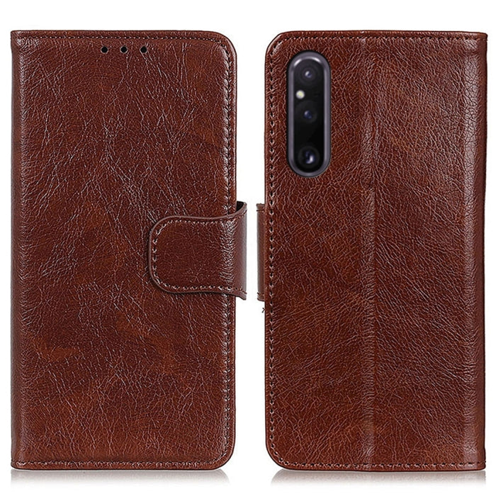 Estuche para teléfono de cuero con textura de napa, For Sony Xperia 1 V, For Sony Xperia 10 V, For Google Pixel 7a, For Xiaomi Redmi Note 12 4G Global