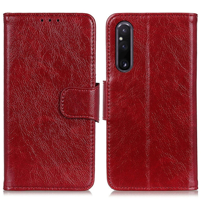 Estuche para teléfono de cuero con textura de napa, For Sony Xperia 1 V, For Sony Xperia 10 V, For Google Pixel 7a, For Xiaomi Redmi Note 12 4G Global