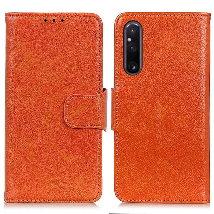 Estuche para teléfono de cuero con textura de napa, For Sony Xperia 1 V, For Sony Xperia 10 V, For Google Pixel 7a, For Xiaomi Redmi Note 12 4G Global