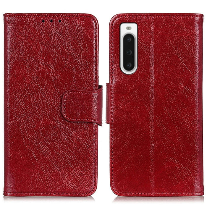 Estuche para teléfono de cuero con textura de napa, For Sony Xperia 1 V, For Sony Xperia 10 V, For Google Pixel 7a, For Xiaomi Redmi Note 12 4G Global