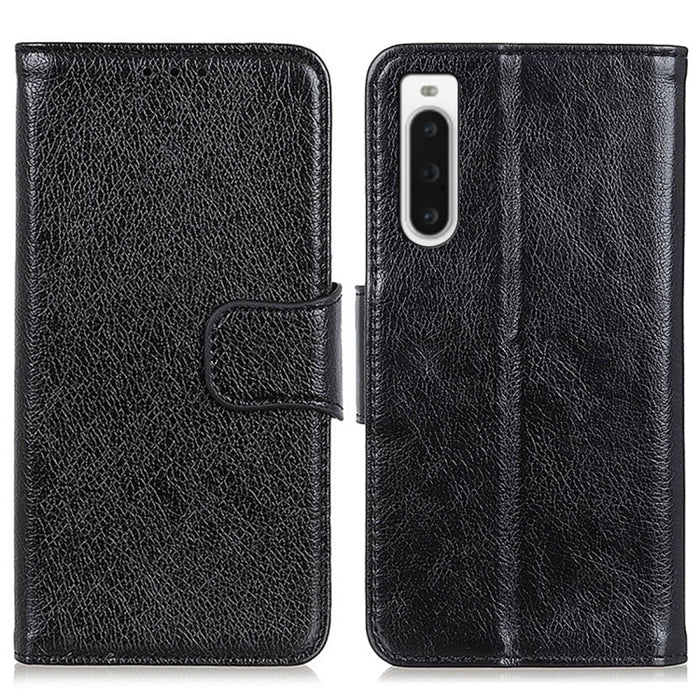 Estuche para teléfono de cuero con textura de napa, For Sony Xperia 1 V, For Sony Xperia 10 V, For Google Pixel 7a, For Xiaomi Redmi Note 12 4G Global