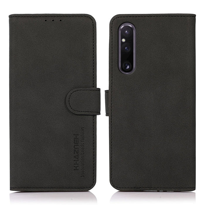KHAZNEH Estuche para teléfono de cuero con textura mate, For Sony Xperia 1 V, For Sony Xperia 10 V, For Google Pixel 7a, For Xiaomi Redmi Note 12 4G Global