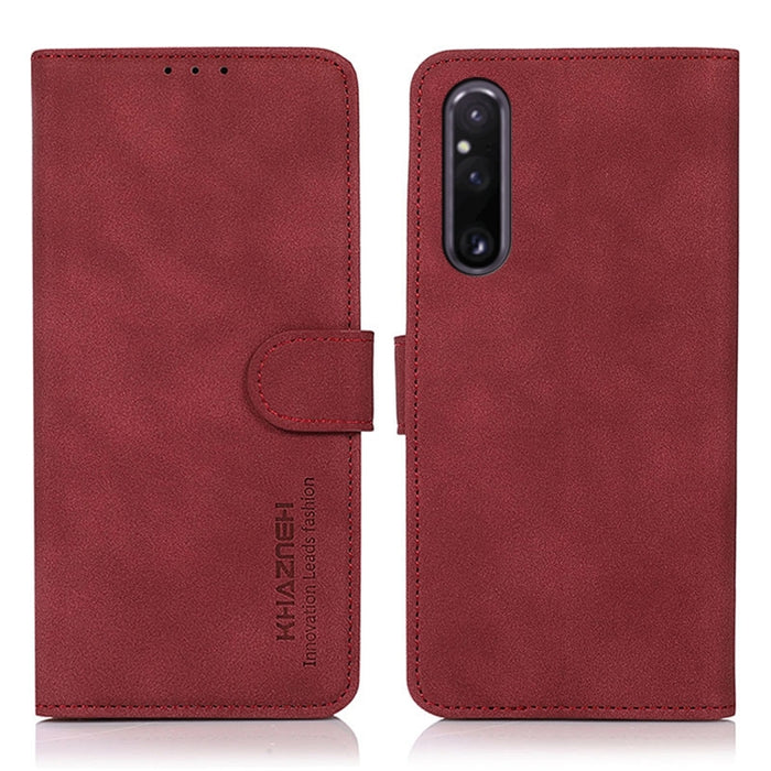 KHAZNEH Estuche para teléfono de cuero con textura mate, For Sony Xperia 1 V, For Sony Xperia 10 V, For Google Pixel 7a, For Xiaomi Redmi Note 12 4G Global