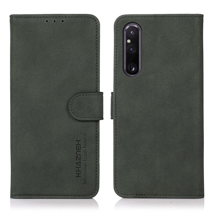 KHAZNEH Estuche para teléfono de cuero con textura mate, For Sony Xperia 1 V, For Sony Xperia 10 V, For Google Pixel 7a, For Xiaomi Redmi Note 12 4G Global