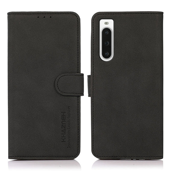 KHAZNEH Estuche para teléfono de cuero con textura mate, For Sony Xperia 1 V, For Sony Xperia 10 V, For Google Pixel 7a, For Xiaomi Redmi Note 12 4G Global