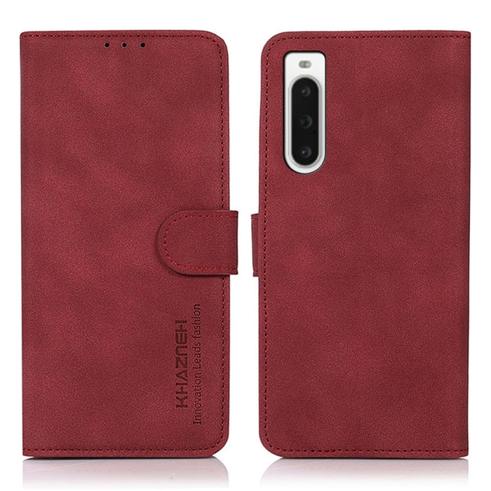 KHAZNEH Estuche para teléfono de cuero con textura mate, For Sony Xperia 1 V, For Sony Xperia 10 V, For Google Pixel 7a, For Xiaomi Redmi Note 12 4G Global