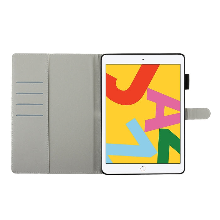 Estuche de cuero horizontal pintado con textura cruzada con función de suspensión / activación y ranura para tarjeta y soporte y billetera, For iPad 10.2, For iPad Air, For iPad Air 2, For iPad 9.7 inch (2017), For iPad 9.7 (2018), For iPad Pro 9.7    ...