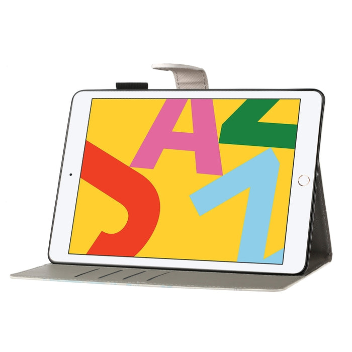 Estuche de cuero horizontal pintado con textura cruzada con función de suspensión / activación y ranura para tarjeta y soporte y billetera, For iPad 10.2, For iPad Air, For iPad Air 2, For iPad 9.7 inch (2017), For iPad 9.7 (2018), For iPad Pro 9.7    ...