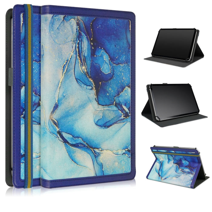 Estuche para tableta de cuero con costuras de patrón de mármol, For iPad 10th Gen 10.9 2022, For 10 inch