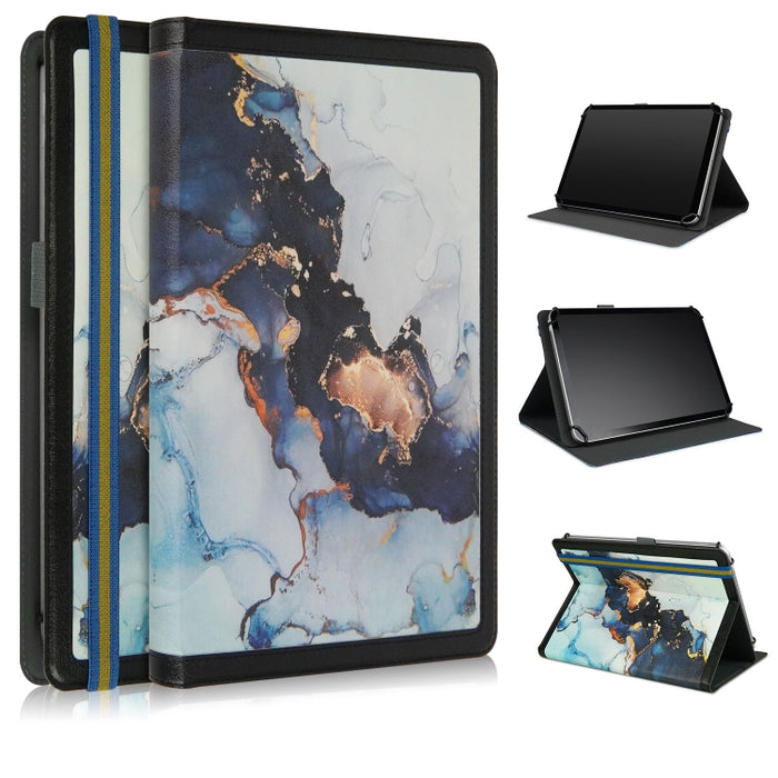Estuche para tableta de cuero con costuras de patrón de mármol, For iPad 10th Gen 10.9 2022, For 10 inch