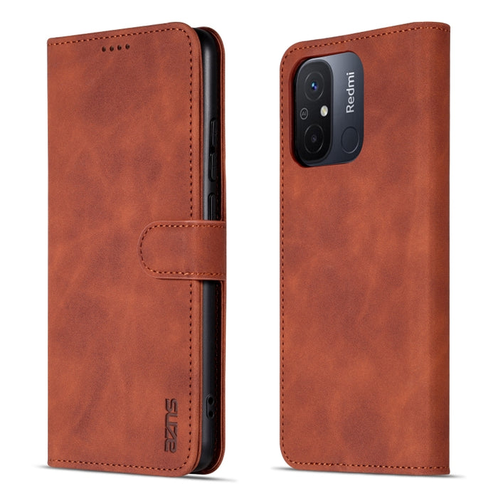AZNS Skin Feel Calf Texture Flip Funda de cuero para teléfono, For Xiaomi Redmi 12C / Redmi 11A / Poco C55