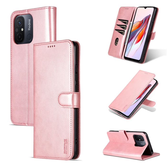 AZNS Skin Feel Calf Texture Flip Funda de cuero para teléfono, For Xiaomi Redmi 12C / Redmi 11A / Poco C55