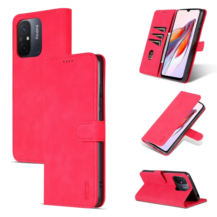 AZNS Skin Feel Calf Texture Flip Funda de cuero para teléfono, For Xiaomi Redmi 12C / Redmi 11A / Poco C55