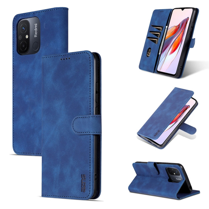 AZNS Skin Feel Calf Texture Flip Funda de cuero para teléfono, For Xiaomi Redmi 12C / Redmi 11A / Poco C55