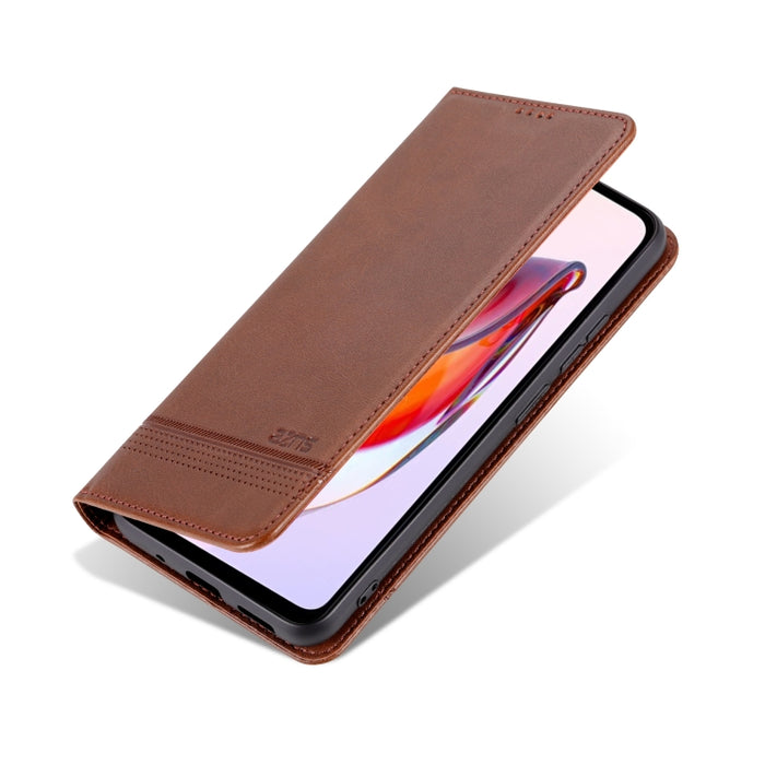 AZNS Funda de cuero con tapa magnética con textura de becerro para teléfono, For Xiaomi Redmi 12C / Redmi 11A / Poco C55