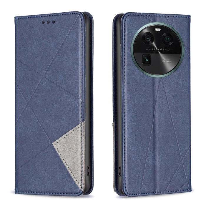 Estuche para teléfono de cuero magnético invisible prismático, For OPPO Find X6 5G, For OPPO Find X6 Pro 5G, For Realme C55, For Xiaomi Redmi Note 12 4G Global, For Samsung Galaxy A24 4G, For Samsung Galaxy M14 5G, For Nokia G22