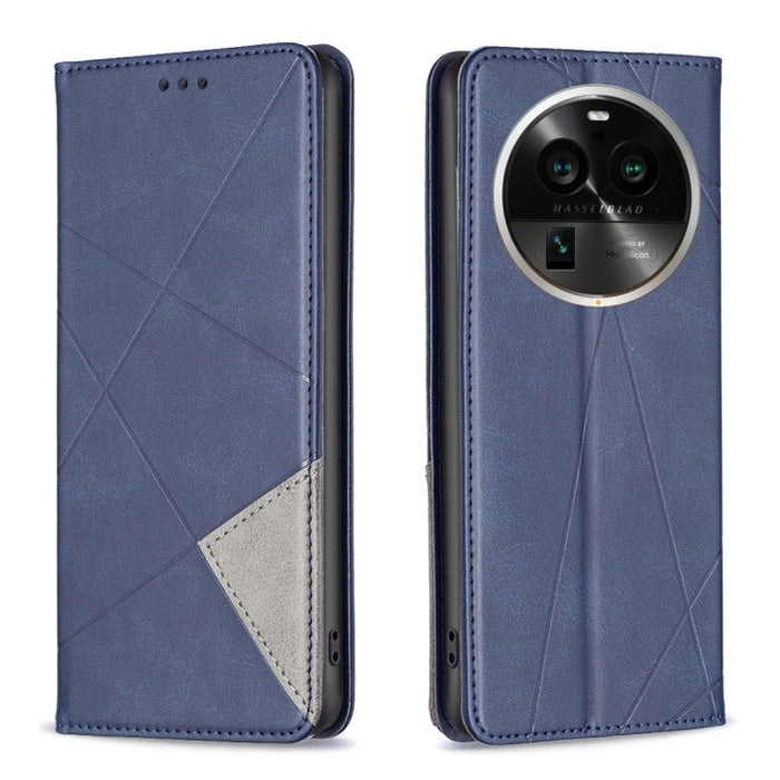 Estuche para teléfono de cuero magnético invisible prismático, For OPPO Find X6 5G, For OPPO Find X6 Pro 5G, For Realme C55, For Xiaomi Redmi Note 12 4G Global, For Samsung Galaxy A24 4G, For Samsung Galaxy M14 5G, For Nokia G22