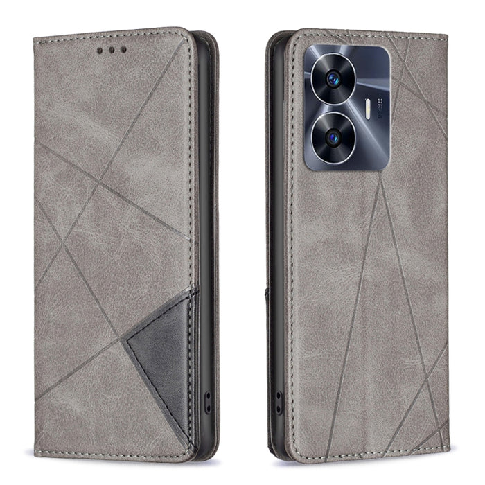 Estuche para teléfono de cuero magnético invisible prismático, For OPPO Find X6 5G, For OPPO Find X6 Pro 5G, For Realme C55, For Xiaomi Redmi Note 12 4G Global, For Samsung Galaxy A24 4G, For Samsung Galaxy M14 5G, For Nokia G22