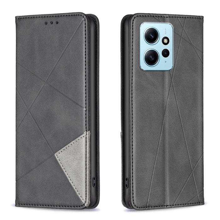 Estuche para teléfono de cuero magnético invisible prismático, For OPPO Find X6 5G, For OPPO Find X6 Pro 5G, For Realme C55, For Xiaomi Redmi Note 12 4G Global, For Samsung Galaxy A24 4G, For Samsung Galaxy M14 5G, For Nokia G22