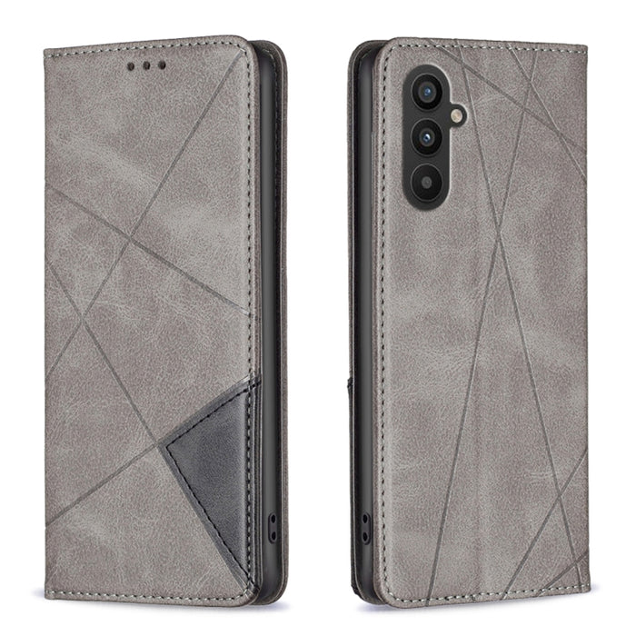 Estuche para teléfono de cuero magnético invisible prismático, For OPPO Find X6 5G, For OPPO Find X6 Pro 5G, For Realme C55, For Xiaomi Redmi Note 12 4G Global, For Samsung Galaxy A24 4G, For Samsung Galaxy M14 5G, For Nokia G22