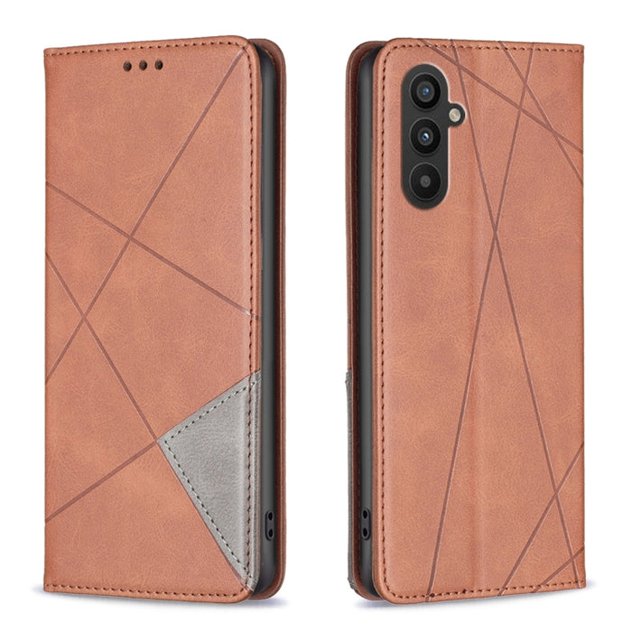 Estuche para teléfono de cuero magnético invisible prismático, For OPPO Find X6 5G, For OPPO Find X6 Pro 5G, For Realme C55, For Xiaomi Redmi Note 12 4G Global, For Samsung Galaxy A24 4G, For Samsung Galaxy M14 5G, For Nokia G22