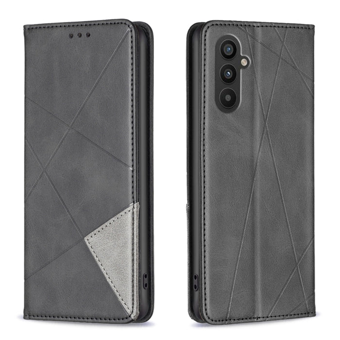 Estuche para teléfono de cuero magnético invisible prismático, For OPPO Find X6 5G, For OPPO Find X6 Pro 5G, For Realme C55, For Xiaomi Redmi Note 12 4G Global, For Samsung Galaxy A24 4G, For Samsung Galaxy M14 5G, For Nokia G22