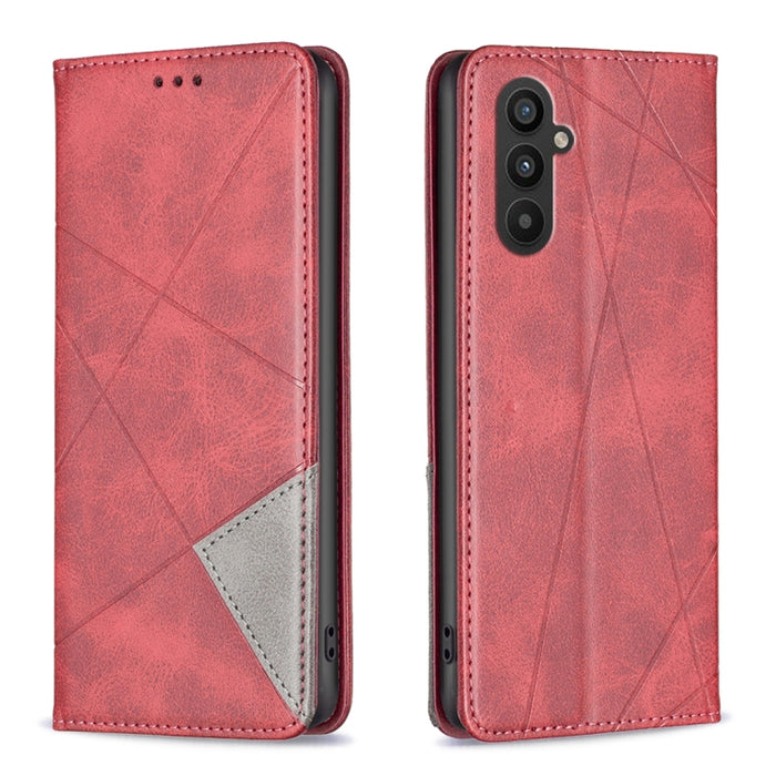 Estuche para teléfono de cuero magnético invisible prismático, For OPPO Find X6 5G, For OPPO Find X6 Pro 5G, For Realme C55, For Xiaomi Redmi Note 12 4G Global, For Samsung Galaxy A24 4G, For Samsung Galaxy M14 5G, For Nokia G22