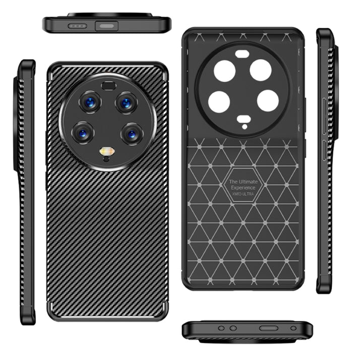 Funda de teléfono TPU a prueba de golpes con textura de fibra de carbono, For Xiaomi 13 Ultra