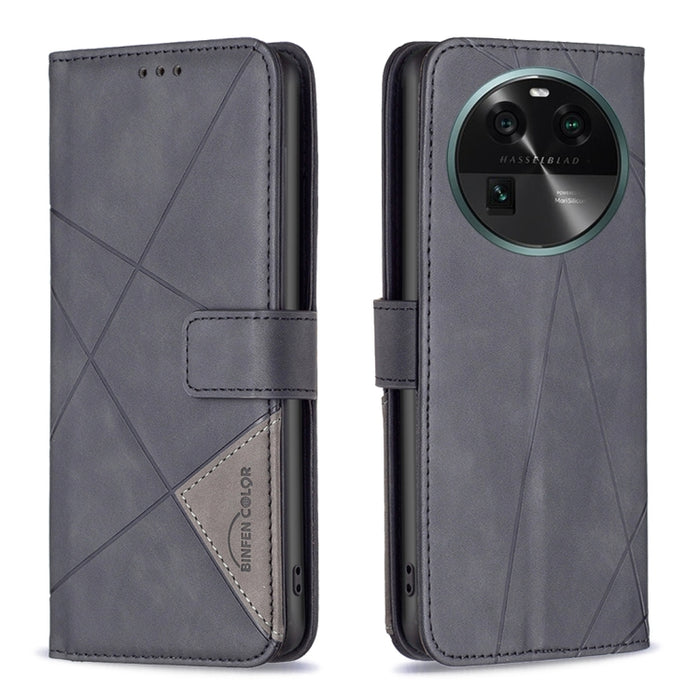 Caja de teléfono de cuero con textura de rombos con hebilla magnética, For OPPO Find X6 5G, For OPPO Find X6 Pro 5G, For Realme C55, For Xiaomi Redmi Note 12 4G Global, For Samsung Galaxy A24 4G, For Samsung Galaxy M14 5G, For Nokia G22
