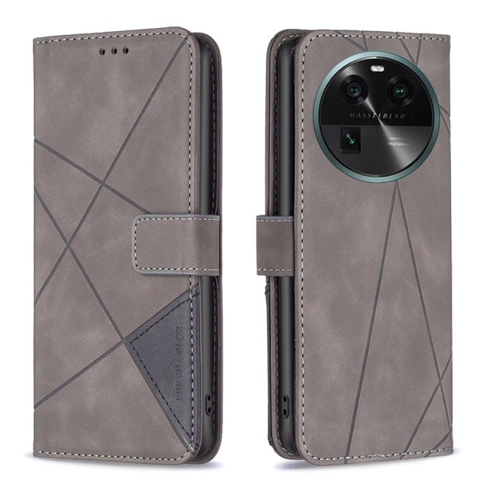Caja de teléfono de cuero con textura de rombos con hebilla magnética, For OPPO Find X6 5G, For OPPO Find X6 Pro 5G, For Realme C55, For Xiaomi Redmi Note 12 4G Global, For Samsung Galaxy A24 4G, For Samsung Galaxy M14 5G, For Nokia G22