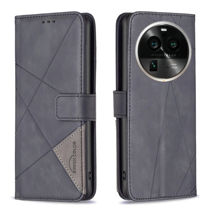 Caja de teléfono de cuero con textura de rombos con hebilla magnética, For OPPO Find X6 5G, For OPPO Find X6 Pro 5G, For Realme C55, For Xiaomi Redmi Note 12 4G Global, For Samsung Galaxy A24 4G, For Samsung Galaxy M14 5G, For Nokia G22