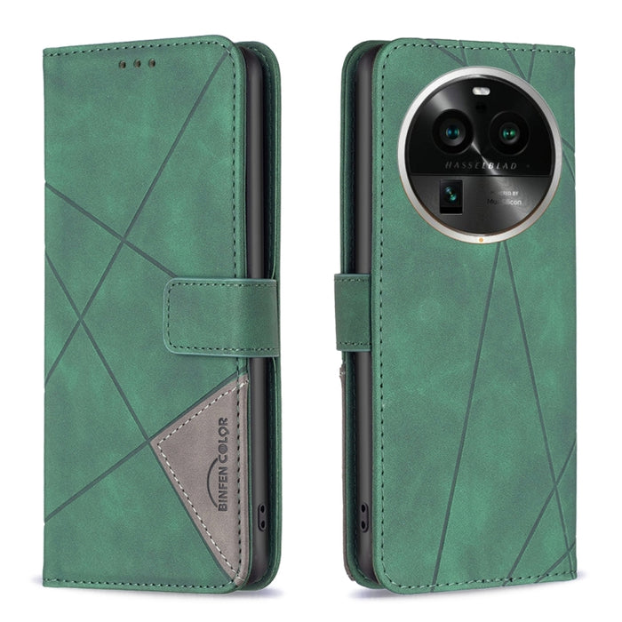Caja de teléfono de cuero con textura de rombos con hebilla magnética, For OPPO Find X6 5G, For OPPO Find X6 Pro 5G, For Realme C55, For Xiaomi Redmi Note 12 4G Global, For Samsung Galaxy A24 4G, For Samsung Galaxy M14 5G, For Nokia G22