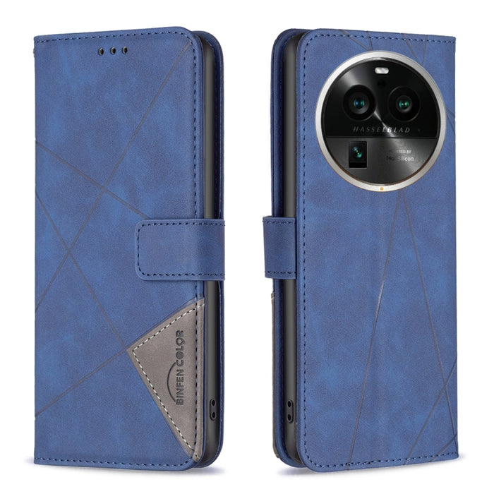 Caja de teléfono de cuero con textura de rombos con hebilla magnética, For OPPO Find X6 5G, For OPPO Find X6 Pro 5G, For Realme C55, For Xiaomi Redmi Note 12 4G Global, For Samsung Galaxy A24 4G, For Samsung Galaxy M14 5G, For Nokia G22