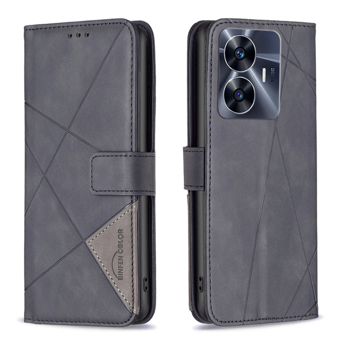 Caja de teléfono de cuero con textura de rombos con hebilla magnética, For OPPO Find X6 5G, For OPPO Find X6 Pro 5G, For Realme C55, For Xiaomi Redmi Note 12 4G Global, For Samsung Galaxy A24 4G, For Samsung Galaxy M14 5G, For Nokia G22