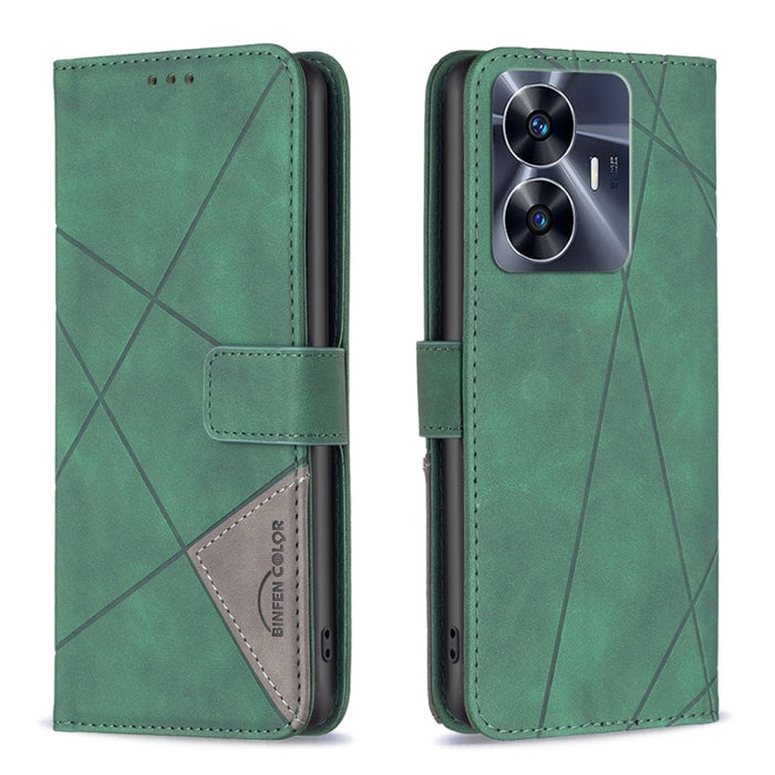 Caja de teléfono de cuero con textura de rombos con hebilla magnética, For OPPO Find X6 5G, For OPPO Find X6 Pro 5G, For Realme C55, For Xiaomi Redmi Note 12 4G Global, For Samsung Galaxy A24 4G, For Samsung Galaxy M14 5G, For Nokia G22
