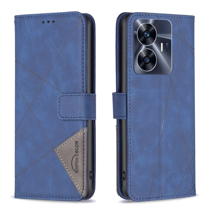 Caja de teléfono de cuero con textura de rombos con hebilla magnética, For OPPO Find X6 5G, For OPPO Find X6 Pro 5G, For Realme C55, For Xiaomi Redmi Note 12 4G Global, For Samsung Galaxy A24 4G, For Samsung Galaxy M14 5G, For Nokia G22