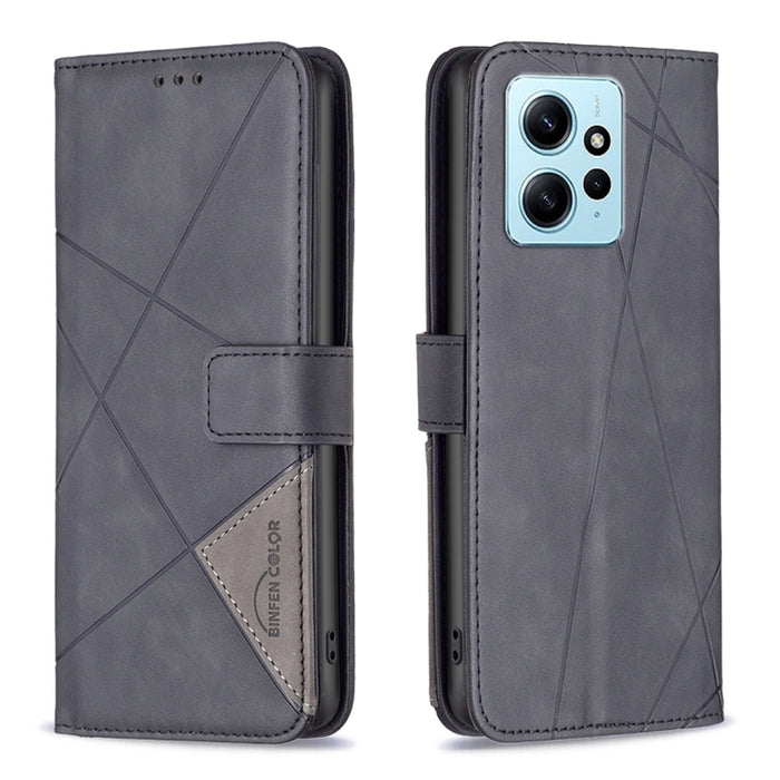Caja de teléfono de cuero con textura de rombos con hebilla magnética, For OPPO Find X6 5G, For OPPO Find X6 Pro 5G, For Realme C55, For Xiaomi Redmi Note 12 4G Global, For Samsung Galaxy A24 4G, For Samsung Galaxy M14 5G, For Nokia G22