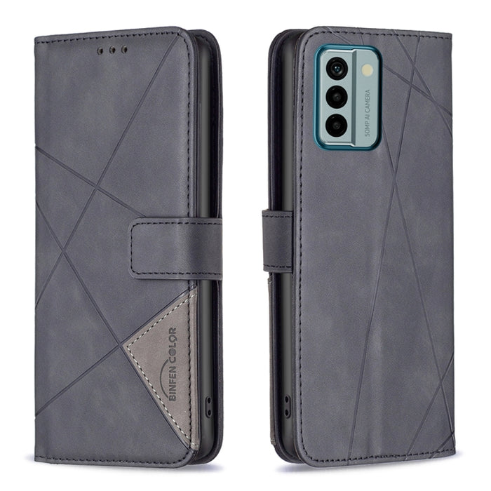 Caja de teléfono de cuero con textura de rombos con hebilla magnética, For OPPO Find X6 5G, For OPPO Find X6 Pro 5G, For Realme C55, For Xiaomi Redmi Note 12 4G Global, For Samsung Galaxy A24 4G, For Samsung Galaxy M14 5G, For Nokia G22