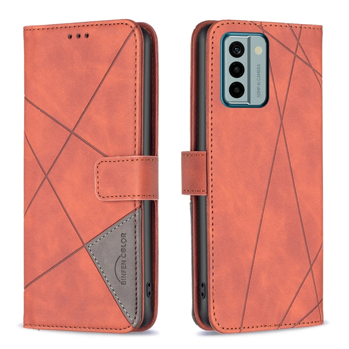 Caja de teléfono de cuero con textura de rombos con hebilla magnética, For OPPO Find X6 5G, For OPPO Find X6 Pro 5G, For Realme C55, For Xiaomi Redmi Note 12 4G Global, For Samsung Galaxy A24 4G, For Samsung Galaxy M14 5G, For Nokia G22